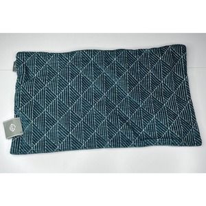 NWT Fresh Mint Woven Jacquard Throw Pillowcase 24”x14” Geometric Chenille